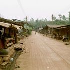 Main street in mountain village