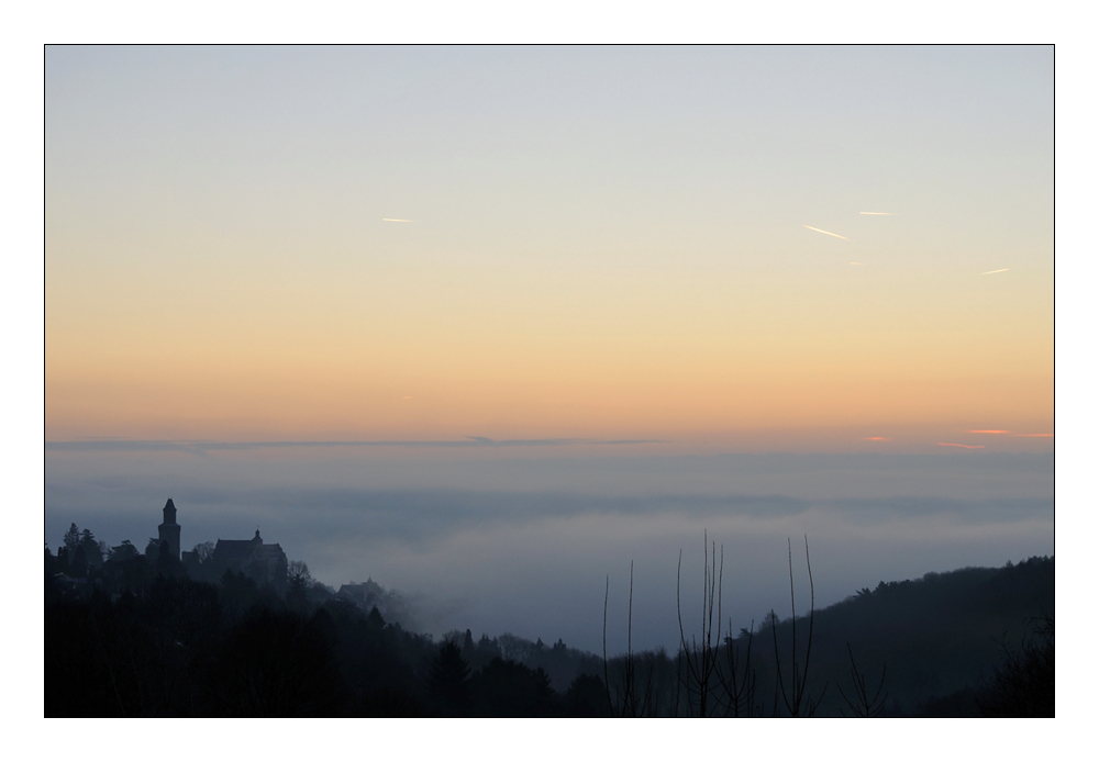 Mainebene im Morgennebel