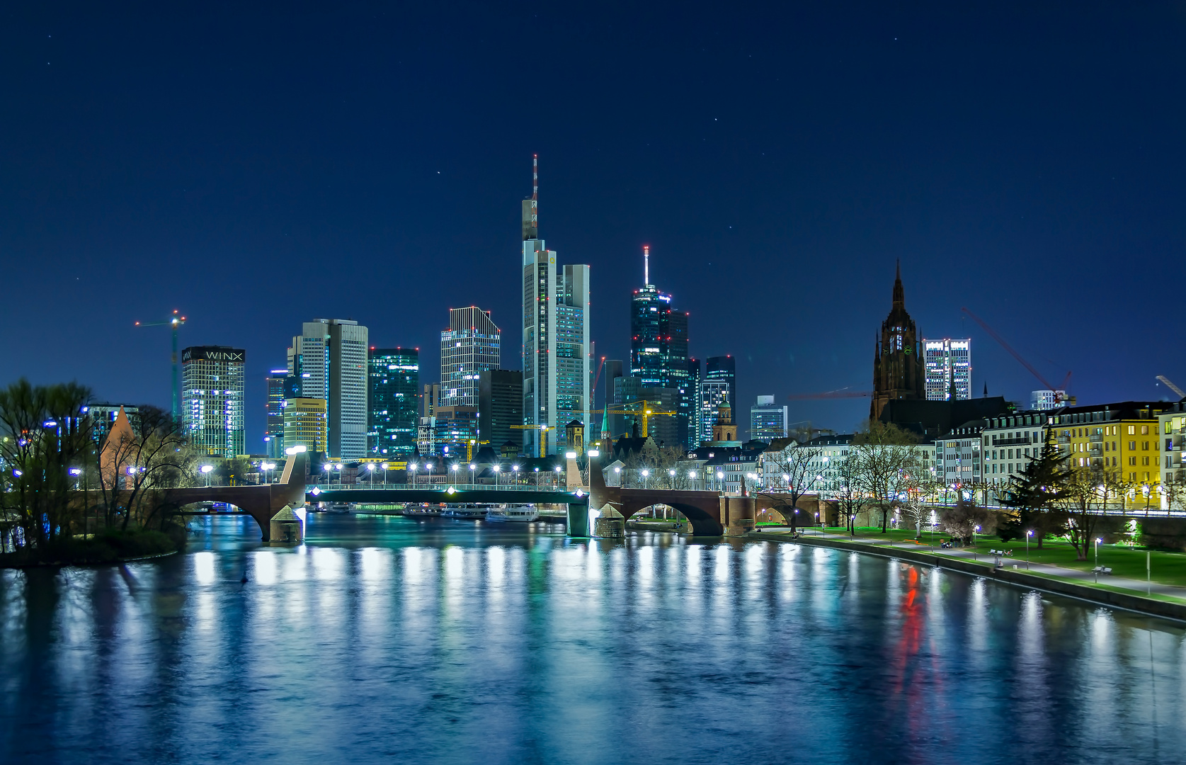 "Mainhatten" Foto & Bild | blue, blau, nacht Bilder auf fotocommunity
