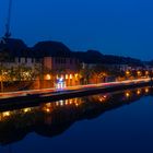 Mainpromenade nachts in Würzburg