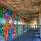 MainRadweg, Cityhafen Offenbach, ein Radfahrertunnel 