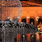 Maintower, Alte Oper und der Palmengarten bei Nacht