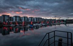 Mainz - Abendstimmung im ehemaligen Zollhafen 