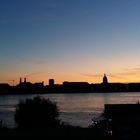 Mainz am Rhein im Mondlicht