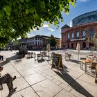 Mainz - Auf dem Gutenbergplatz in der Spätnachmittagssonne