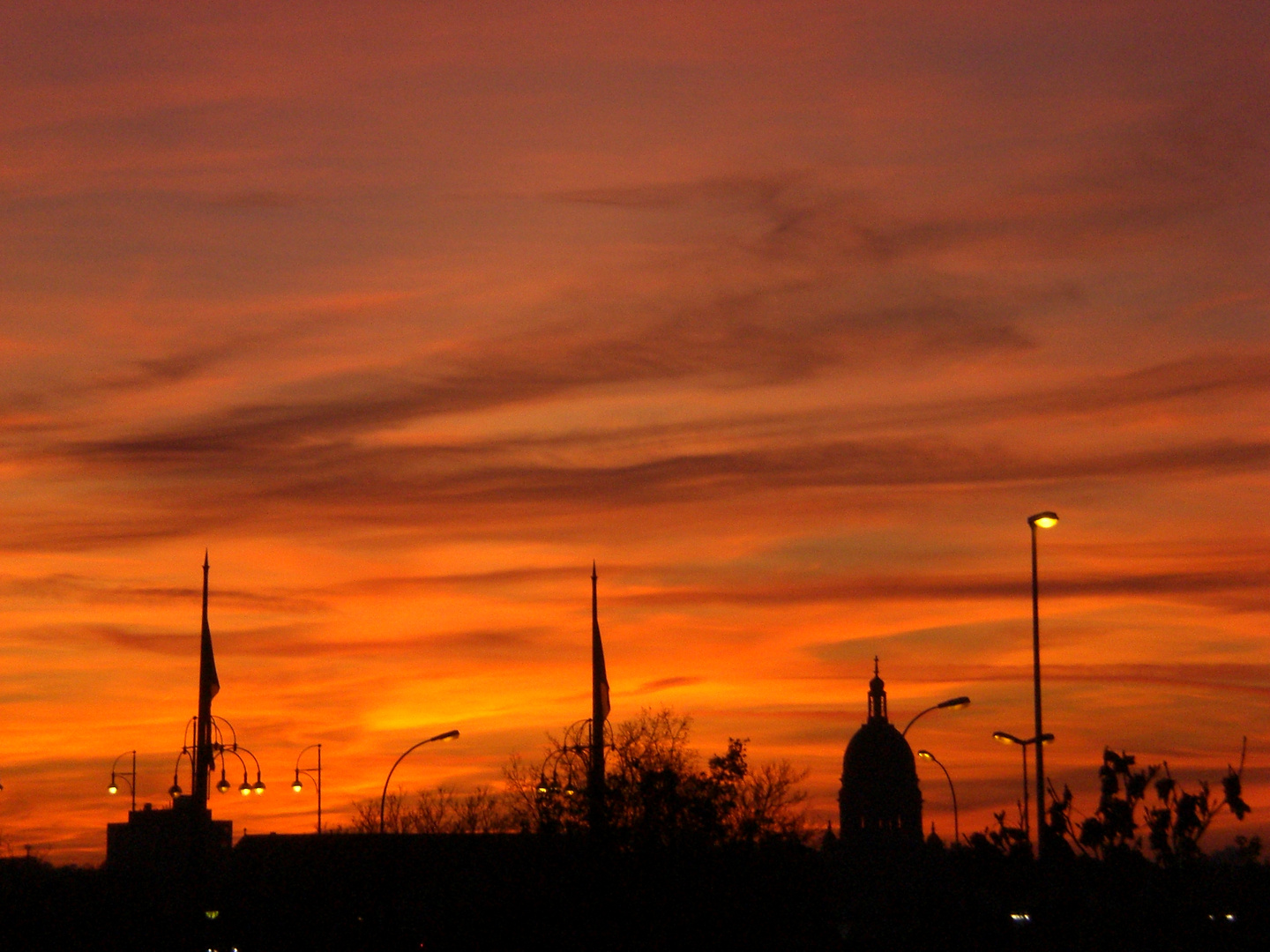 Mainz bei Sonnenuntergang