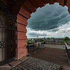 Mainz - Blick von der Zitadelle im Regen