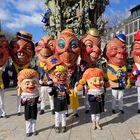 Mainz - Die Schwellköpp am Fastnachtsbrunnen auf dem Schillerplatz