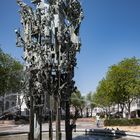 Mainz - Fastnachtsbrunnen auf dem Schillerplatz wieder in Betrieb, April 2020
