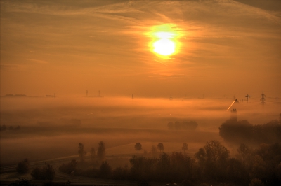 Mainz im Nebel, HDR