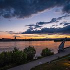 Mainz-Kastel - Abendhimmel über Rheinufer (II)