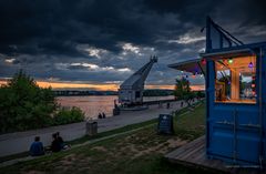 Mainz-Kastel - Abendstimmung am Rheinufer