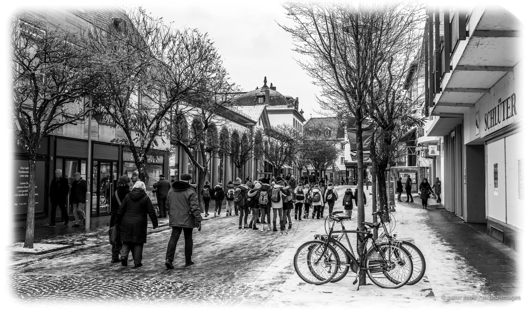 Mainz - Schnee in der Schöfferstrasse