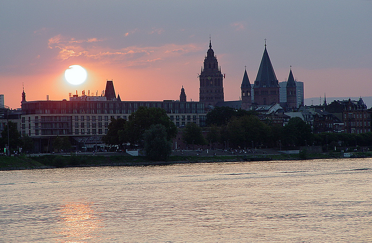 Mainz, Sonnenuntergang