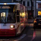 Mainz - Strassenbahn in der Gaustrasse (1)