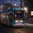 Mainz - Strassenbahn Linie 51 im Schneegestöber