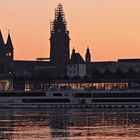 Mainz und der Mainzer Dom am Abend / Januar 2011