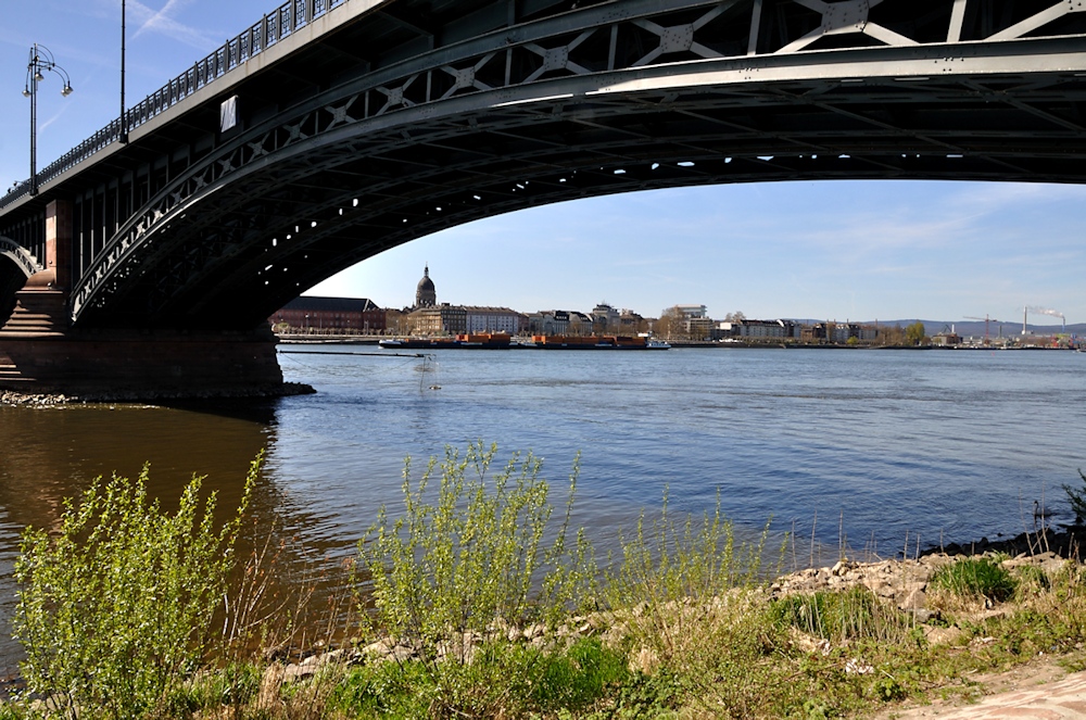 Mainz - unter der Theodor Heuss Brücke