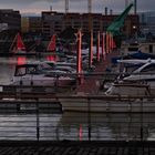 Mainz - Weihnachtlich illuminierte Marina im ehemaligen Zollhafen