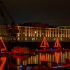 Mainzer Weinlager mit Lichtinstallation