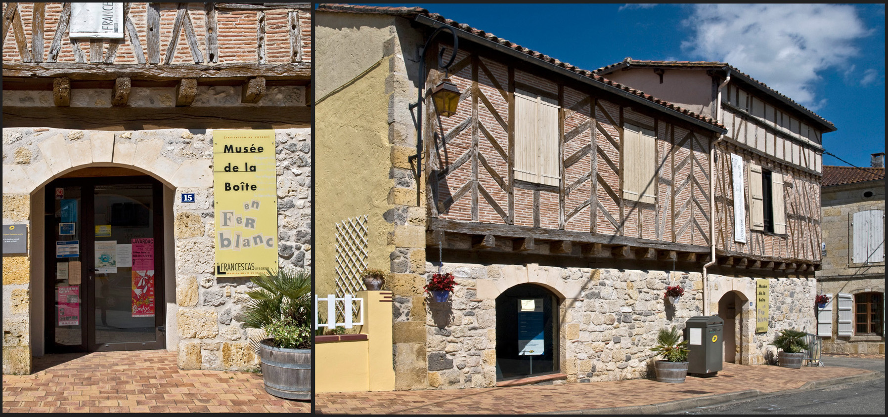 Maison à colombage et musée de la boîte ancienne en fer blanc  --  Francescas (Lot-et-Garonne)