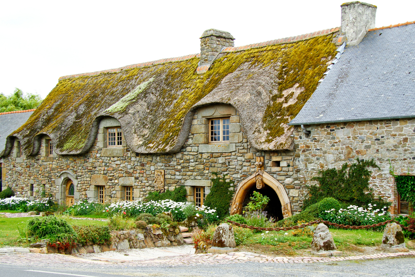 Maison au toit de Chaume  photo et image architecture 