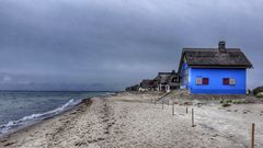 maison de plage bleue