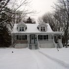 Maison du Québec sous la neige