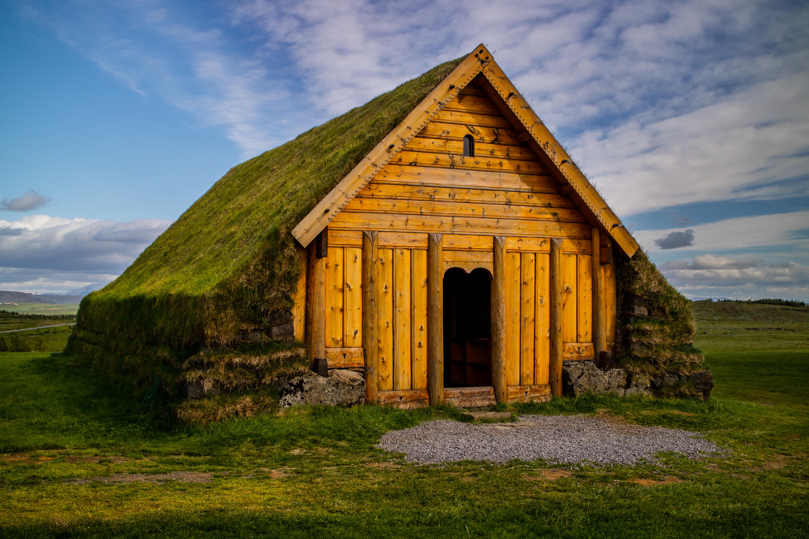 Maison traditionnelle islandaise.