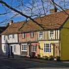 Maisons colorées au soleil  --  Saffron Walden  --  Farbige Häuser in der Sonne