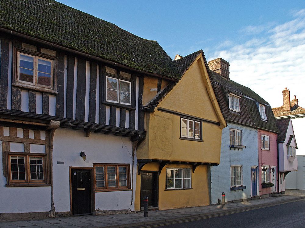 Maisons colorées de Saffron Walden  --  Bunte Häuser in Saffron Walden