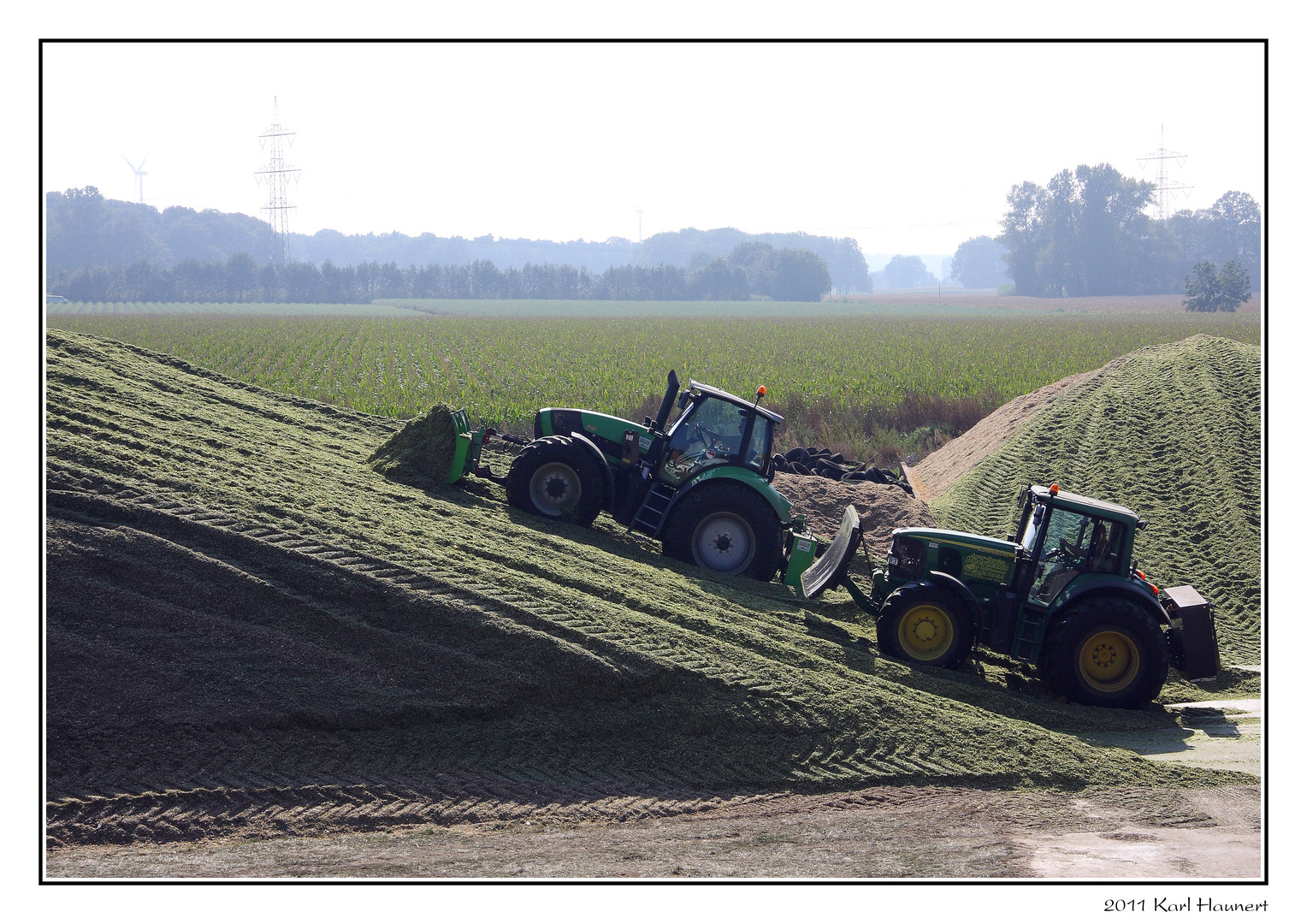 Maissilo für eine Biogasanlage