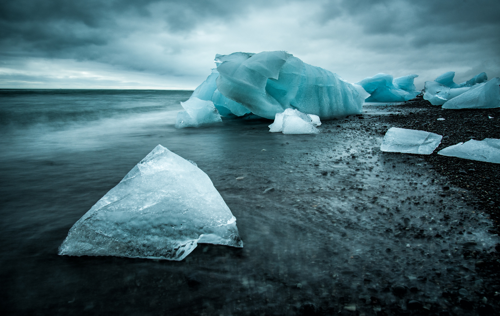 Majestätische Eisberge, Gletscherlagune Jökulsarlon, Island