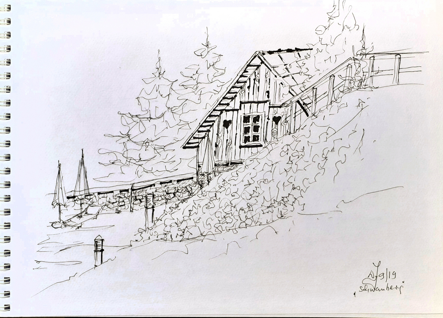 Alm, Almhütte, Aquarell | Aquarell, Alm