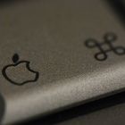 Makro der Apfel-Taste meines MacBook Pro