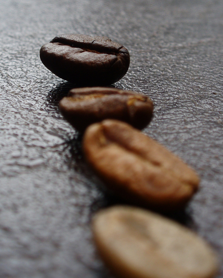 Makroaufnahme der Weg des Kaffee