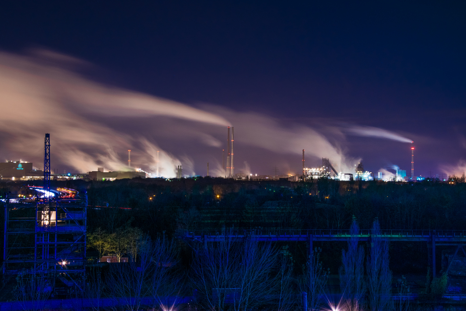 mal vom DU Landschaftspark aus auf die Thyssenwerke