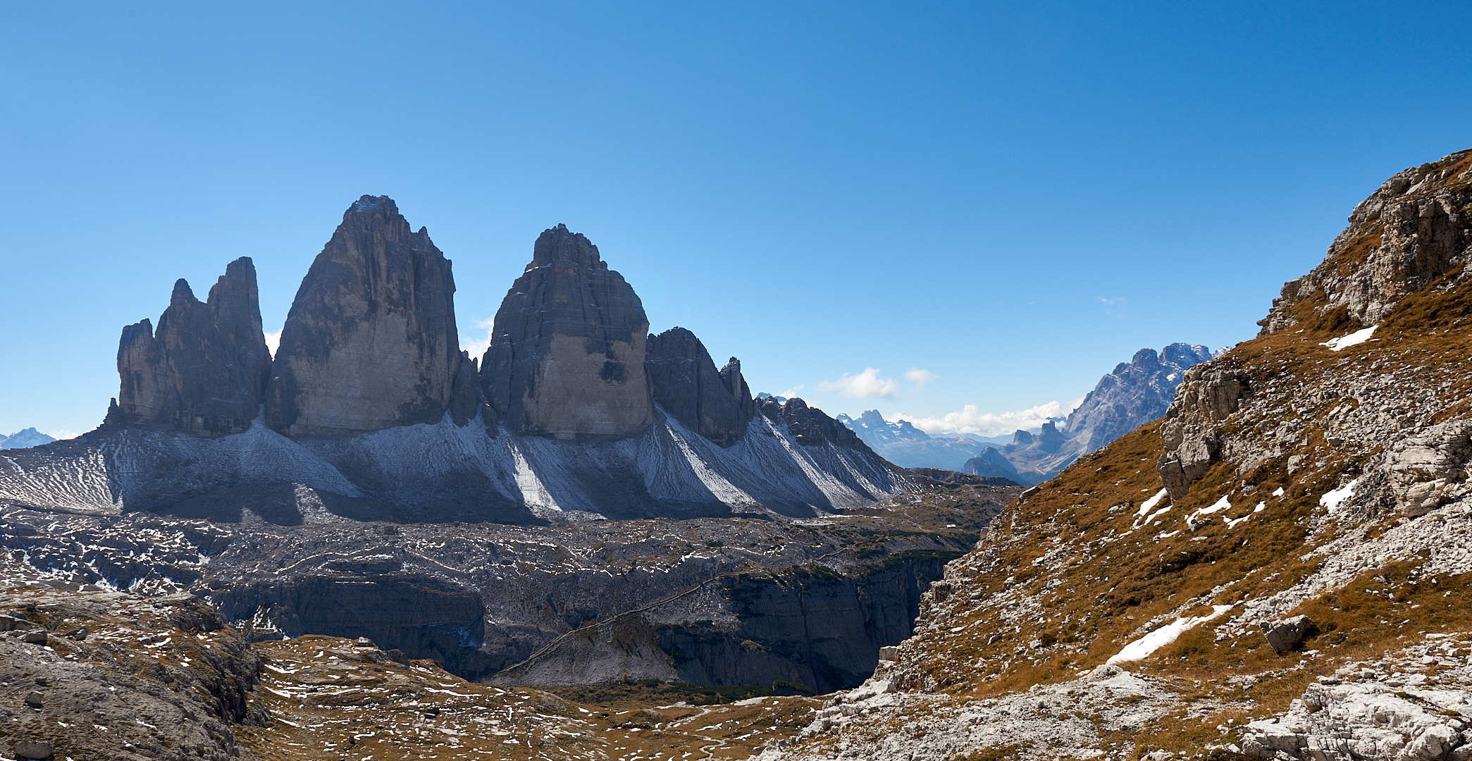 Mal wieder eine Aufnahme aus den Dolomiten für alle, mein Freund Fidi wollte die Drei Zinnen...