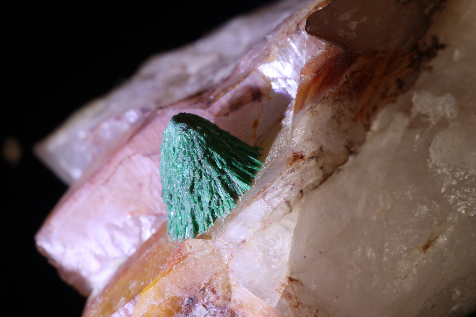  MALACHITE IN CALCITE -Kaokoveld, Namibia-