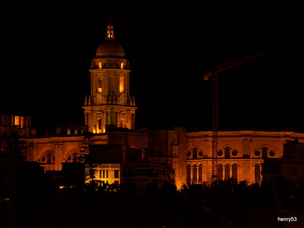 Malaga bei Nacht, Kathedrale