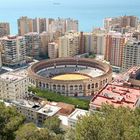 Malaga - Blick von der Gibralfaro auf die Stierkampfarena