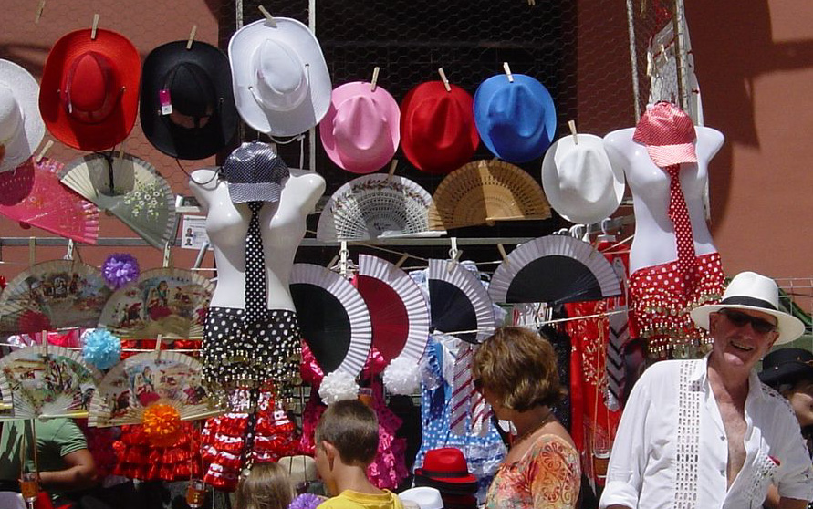 Malaga Feria 2007 - Selbstbildnis mit Hüten