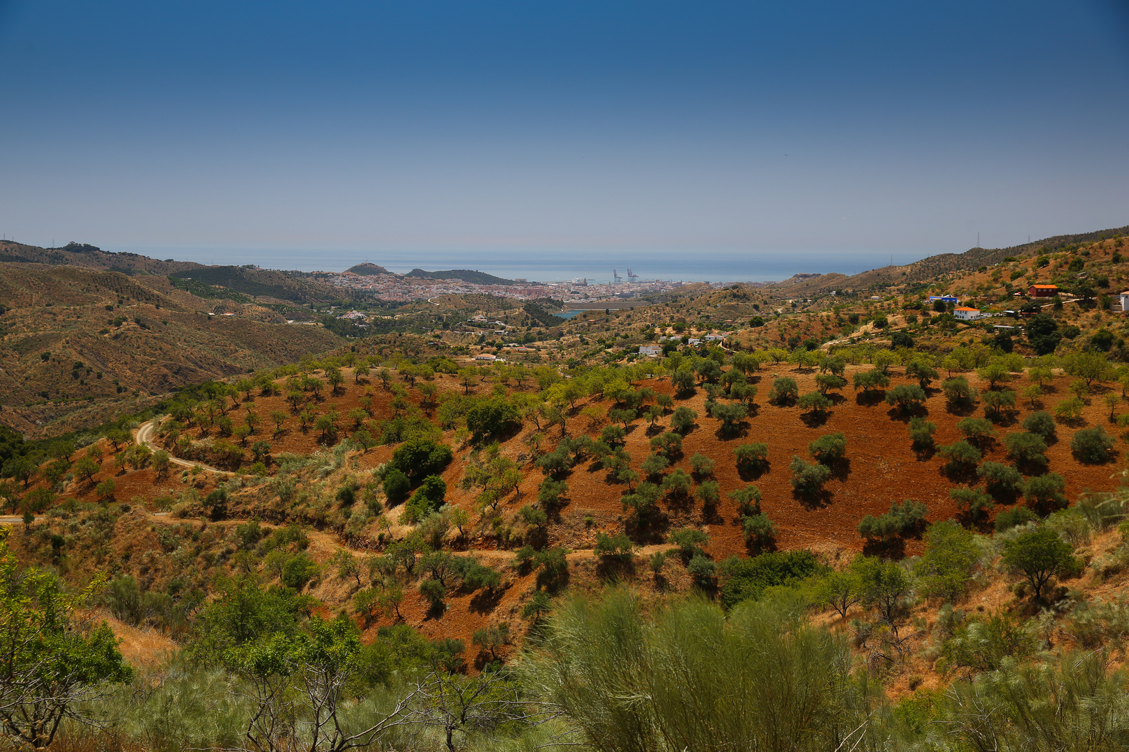 Malaga vom Hinterland aus gesehen
