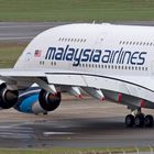 Malaysia Airlines A380 at Toulouse/Blagnac