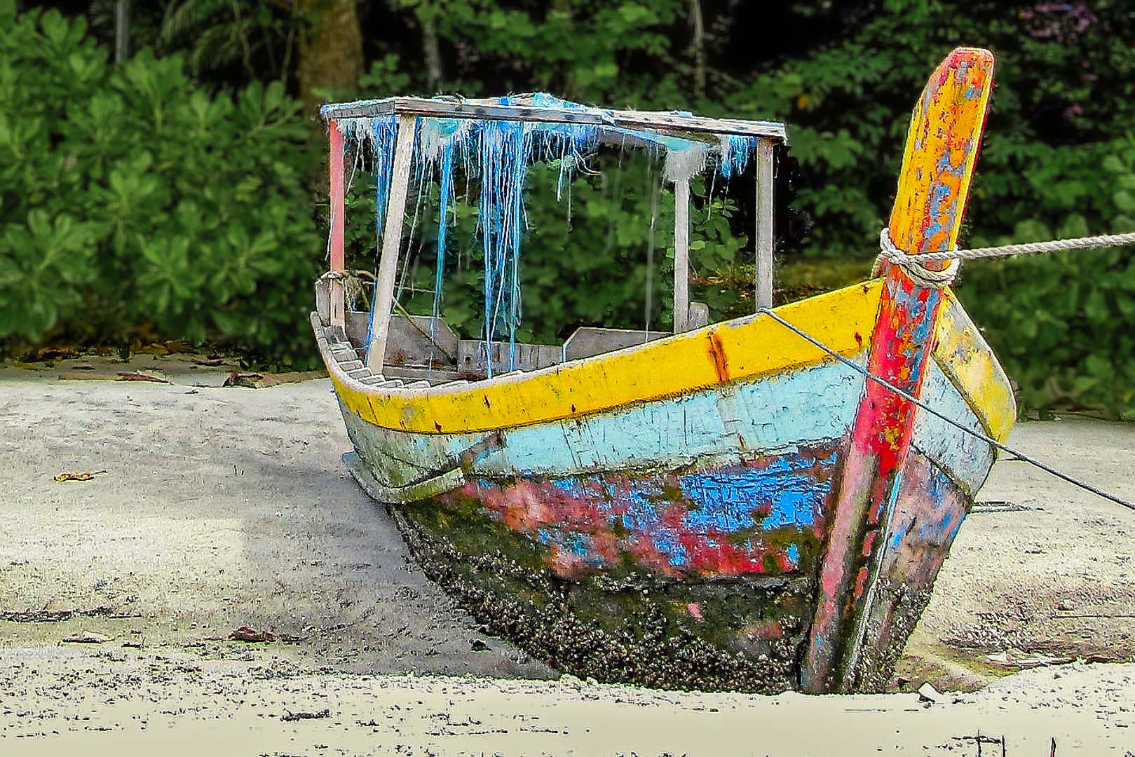 Malaysia -Fischerboot auf Pangkor Island-