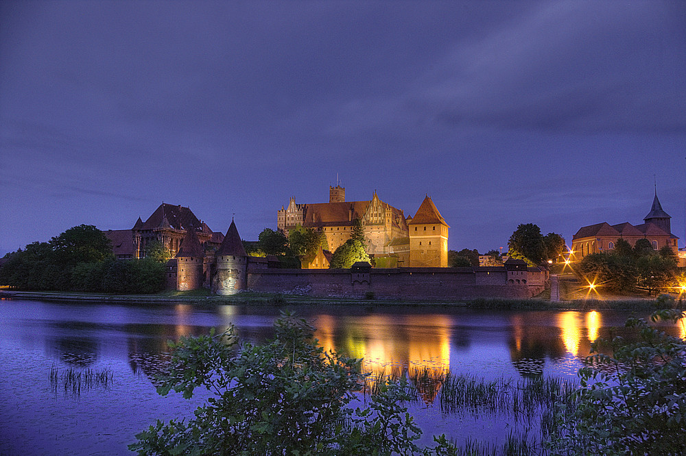 Malborg bei Nacht