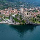 Malcesine, Italien-Drohnenaufnahme 