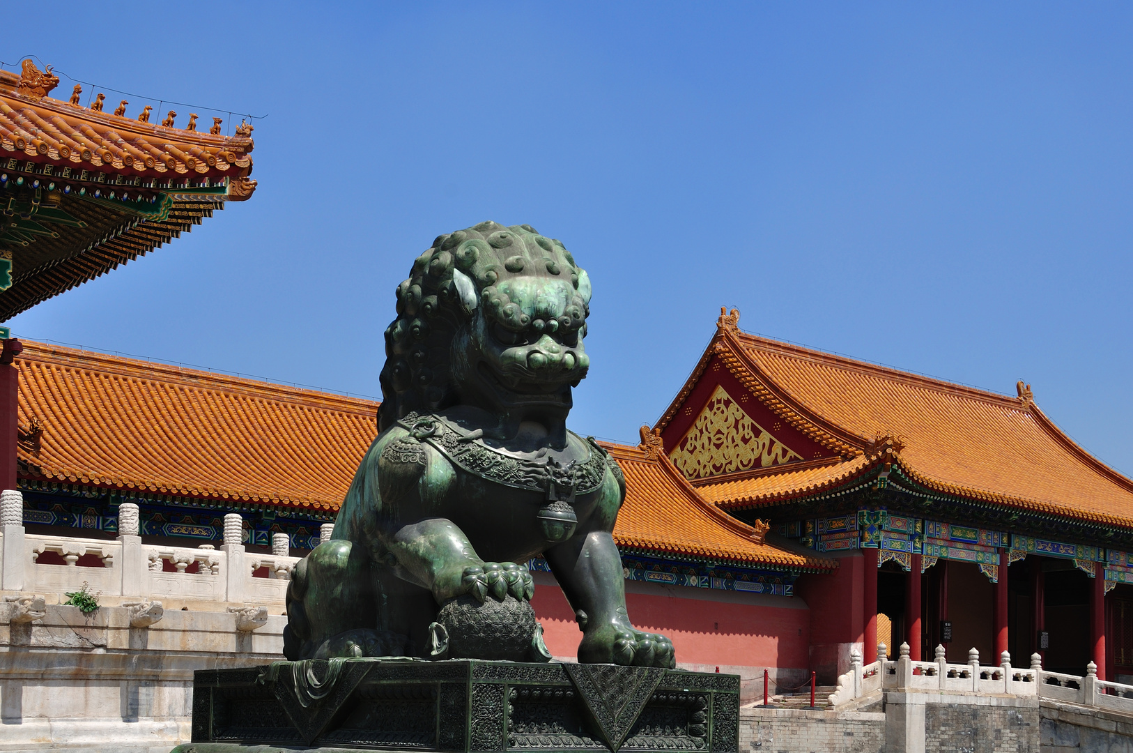 male Chinese Guardian Lion (Forbidden City, Beijing)