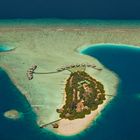 Malediven Atoll aus dem Wasserflugzeug