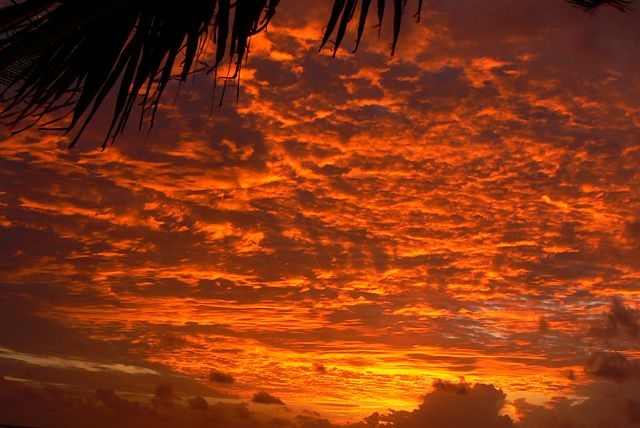 Maledivischer Sonnenuntergang